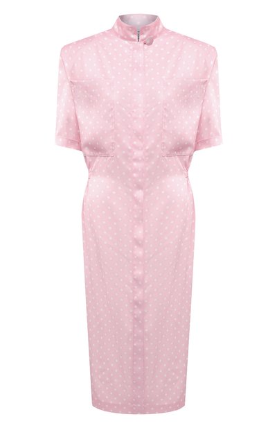 Женское атласное платье VETEMENTS, арт. WE51DR100P 2607/BABY PINK/WHITE