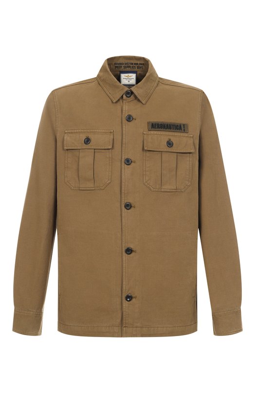 Хлопковая рубашка Aeronautica Militare AC0036UCT04233 Хаки AC0036UCT04233
