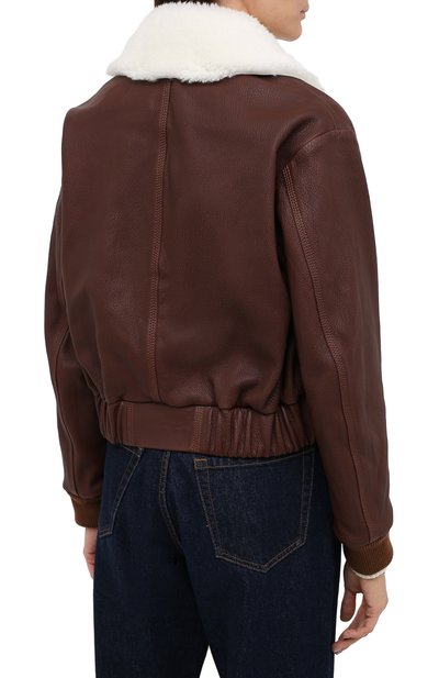 Кожаный бомбер DOROTHEE SCHUMACHER, арт. 944002/AVIAT0R C00LNESS, фото 5