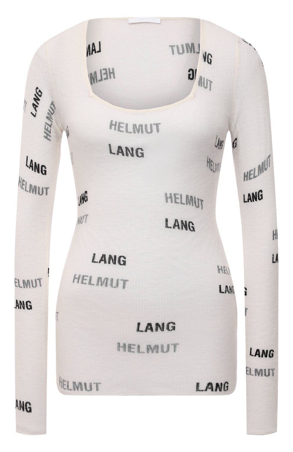Шерстяной пуловер HELMUT LANG кремового цвета по цене 29750 руб., арт. L04HW714, фото 1 Шерстяной пуловер HELMUT LANG, арт. L04HW714, фото 1