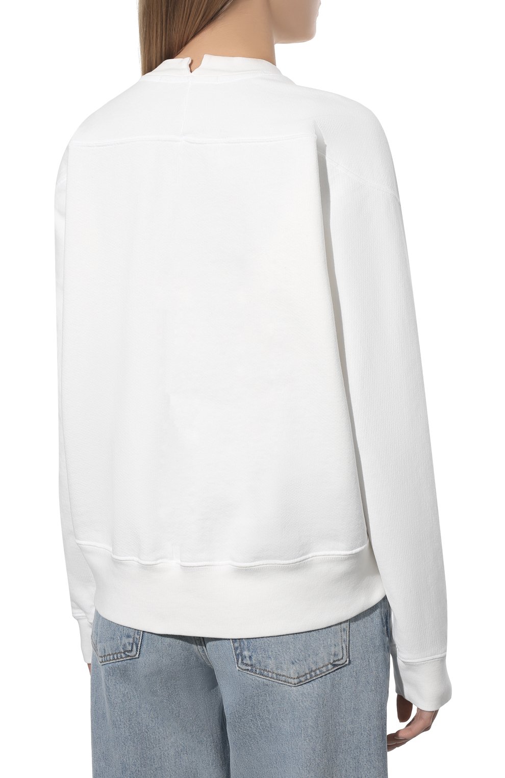 Хлопковый свитшот PROENZA SCHOULER WHITE LABEL белого цвета по цене 27700 руб., арт. WL2214144-JC149, фото 4 Хлопковый свитшот PROENZA SCHOULER WHITE LABEL, арт. WL2214144-JC149, фото 4