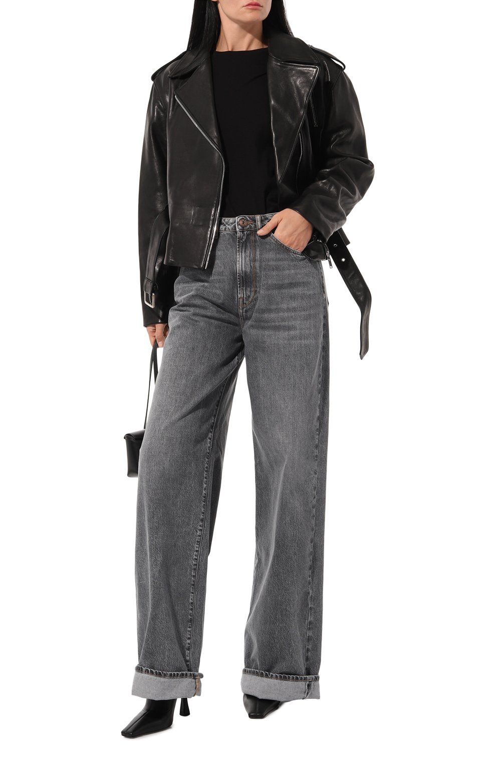 Кожаная куртка JACOB LEE черного цвета по цене 281500 руб., арт. WLJ0324B, фото 2 Кожаная куртка JACOB LEE, арт. WLJ0324B, фото 2