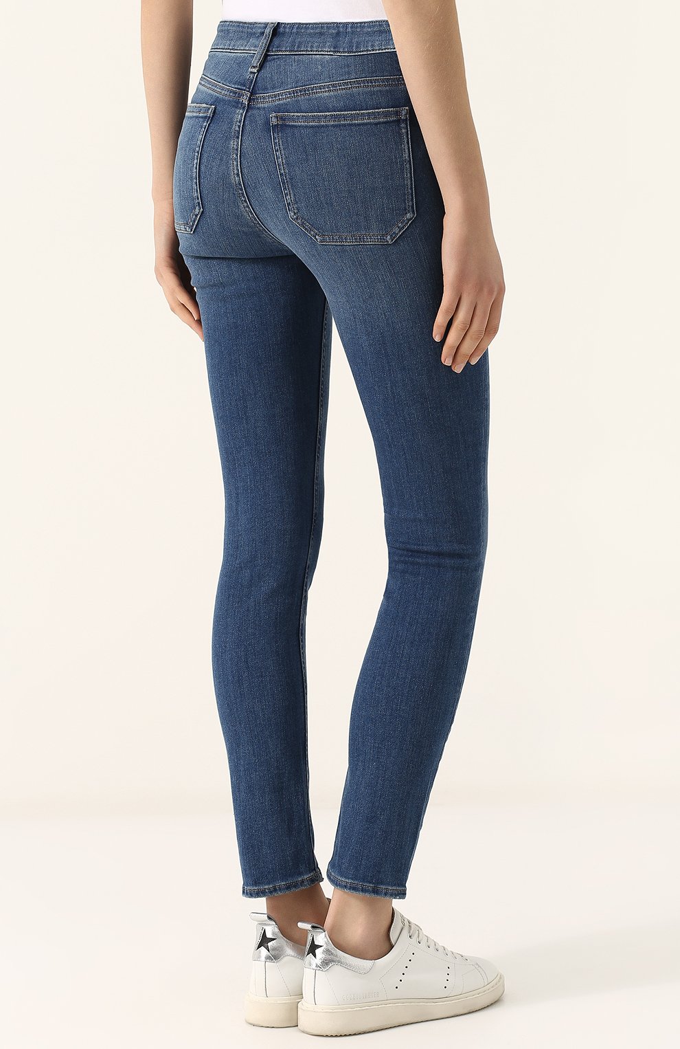 Укороченные джинсы с потертостями MIH JEANS, арт. W2100101BEW, фото 4