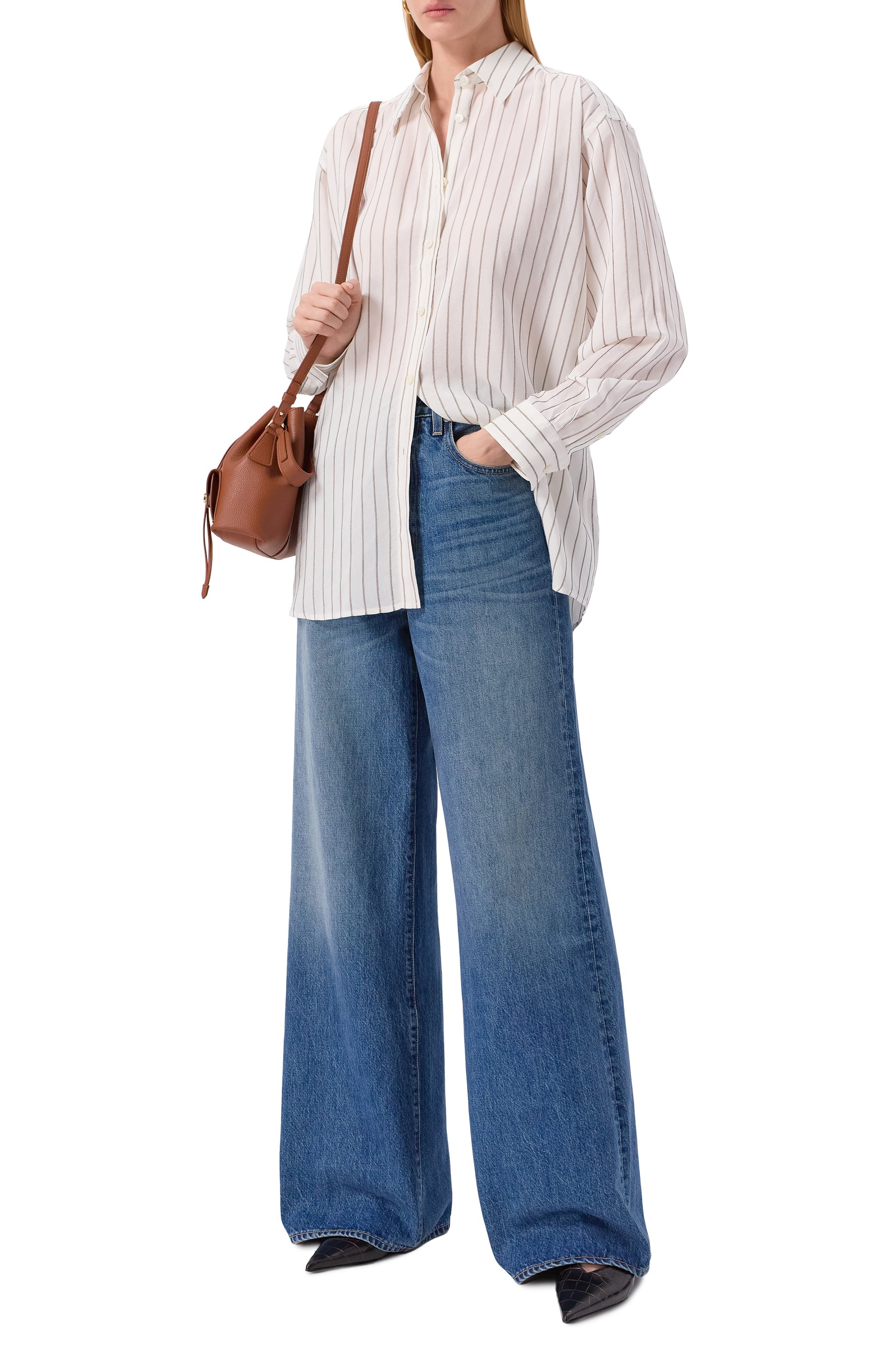 Рубашка из вискозы и шелка TOTEME, арт. 253-WRT0480-FB0439, фото 2