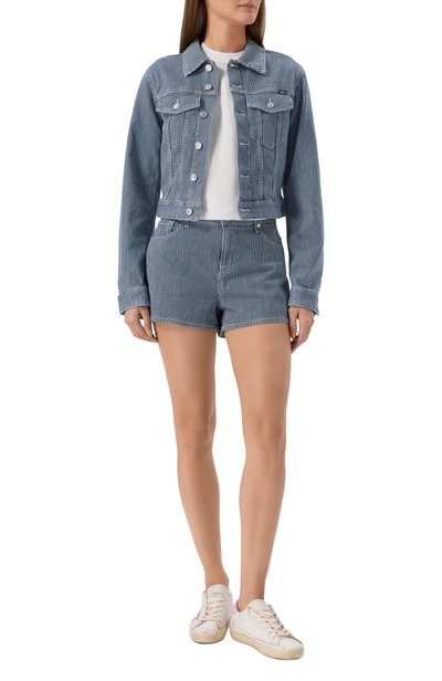 Джинсовые шорты 7 FOR ALL MANKIND синего цвета по цене 24000 руб., арт. 7UIR0H14-43T, фото 2 Джинсовые шорты 7 FOR ALL MANKIND, арт. 7UIR0H14-43T, фото 2