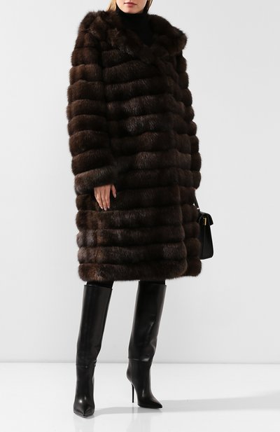 Шуба из меха соболя YVES SALOMON коричневого цвета по цене 7235000 руб., арт. 20WYM42905ZICV, фото 2 Шуба из меха соболя YVES SALOMON, арт. 20WYM42905ZICV, фото 2