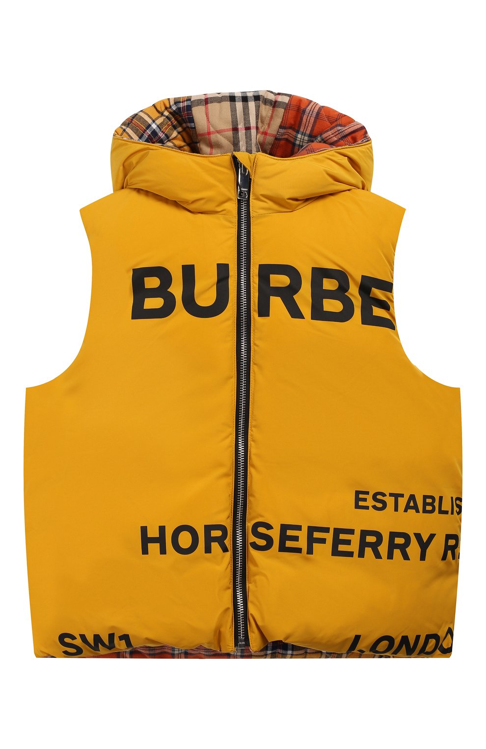 Пуховый жилет с капюшоном BURBERRY, арт. 8022602, фото 1