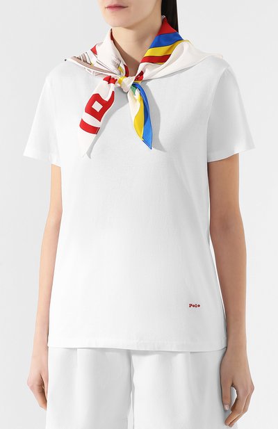 Хлопковая футболка POLO RALPH LAUREN белого цвета по цене 21200 руб., арт. 211734112, фото 3 Хлопковая футболка POLO RALPH LAUREN, арт. 211734112, фото 3