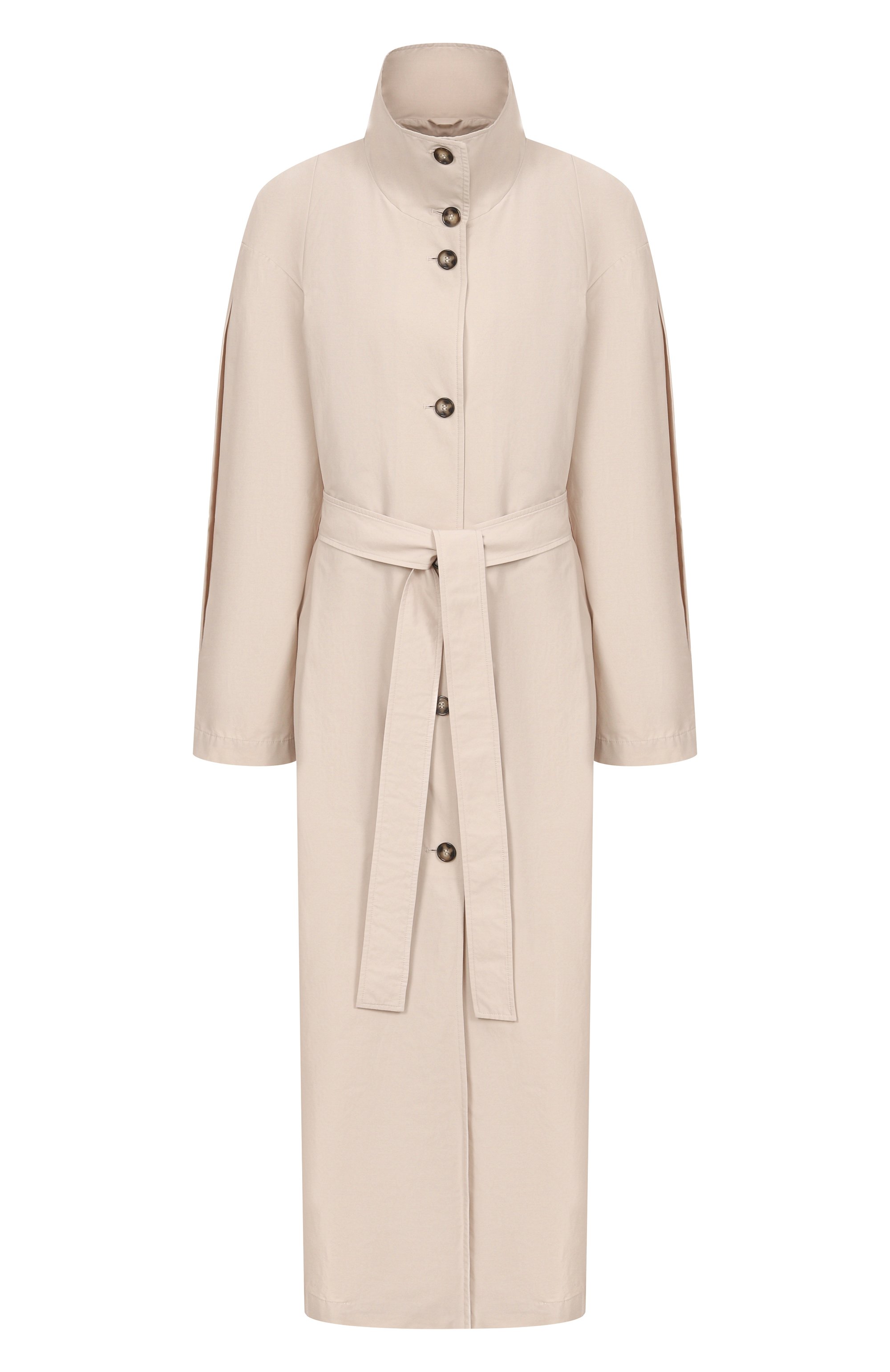 Плащ 12 STOREEZ кремового цвета по цене 35000 руб., арт. 130038, фото 1 Плащ 12 STOREEZ, арт. 130038, фото 1