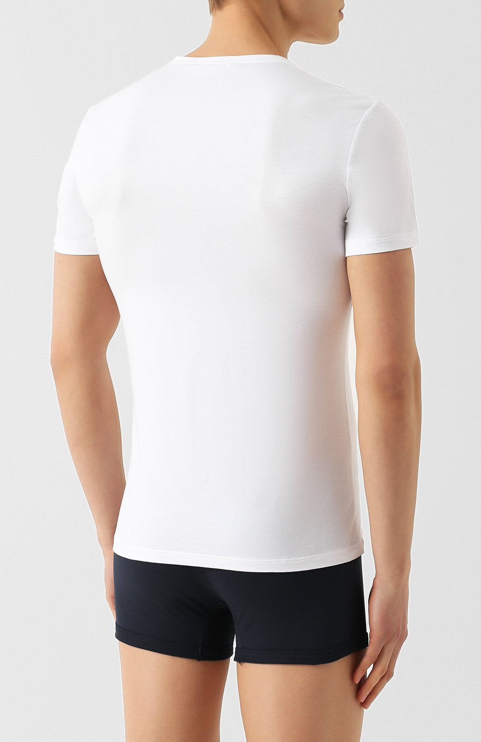 Футболка из смеси хлопка и вискозы с v-образным вырезом LA PERLA, арт. 0022507, фото 4