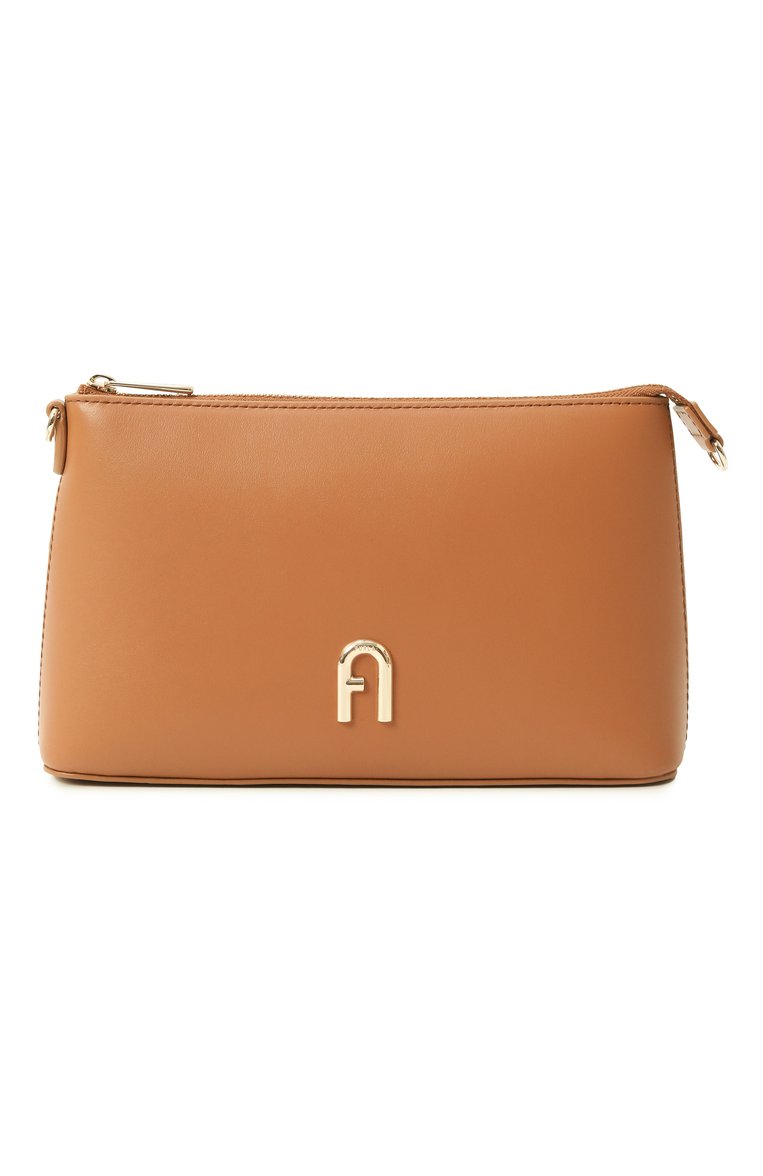 Женская сумка furla diamante mini  FURLA коричневого цвета, арт. WE00615/AX0733 | Фото 1 (Материал: Натуральная кожа; Размер: mini; Ремень/цепочка: На ремешке)