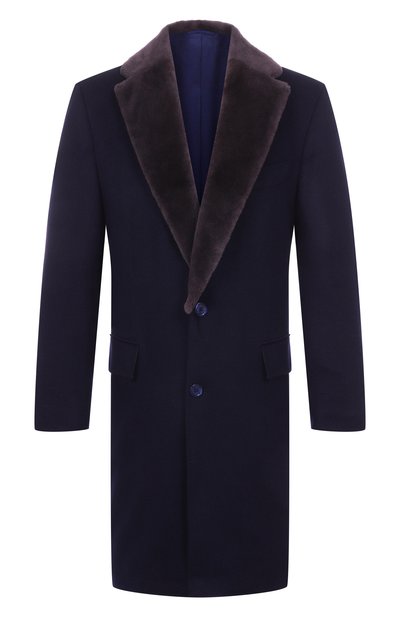 Мужское кашемировое пальто с воротником из бобра STEFANO RICCI, арт. M1ZF992C10/C060HC/60