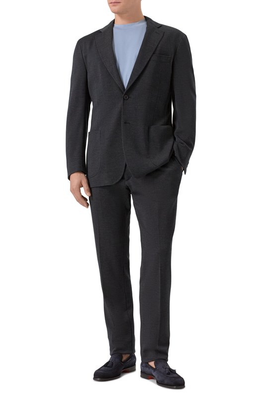 Хлопковая футболка Brioni UJSY0L/0D620 Голубой  UJSY0L/0D620 Фото 2