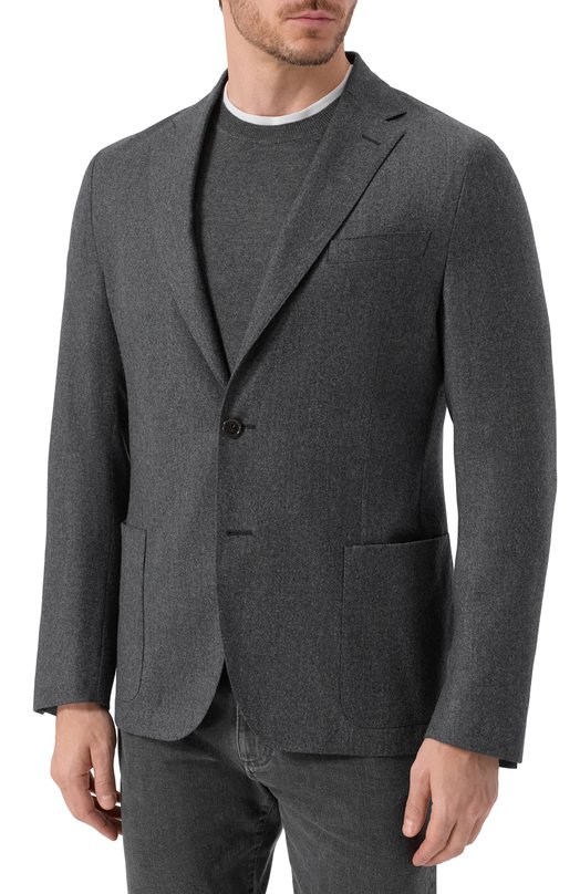 Шерстяной пиджак Corneliani 26X007-2618400_1 Серый  26X007-2618400_1 Фото 4
