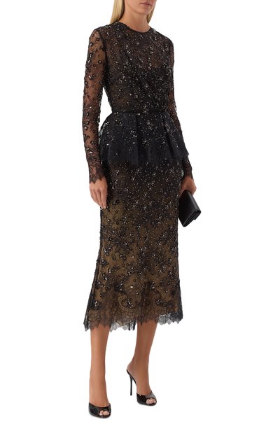 Женская юбка с отделкой пайетками ELIE SAAB, арт. SK366NP26/LAE04