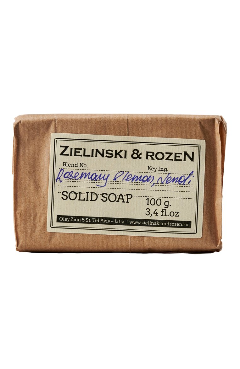 Твердое мыло rosemary & lemon, neroli (100g) ZIELINSKI&ROZEN бесцветного цвета, арт. 4627153150046 | Фото 1 (Статус проверки: Проверена категория; Тип продукта: Мыло; Назначение: Для тела; Материал внутренний: Не назначено; Нос: Не проставлено; Региональные ограничения белый список (Axapta Mercury): Не проставлено; Косметика кросс-кт: Уход У)