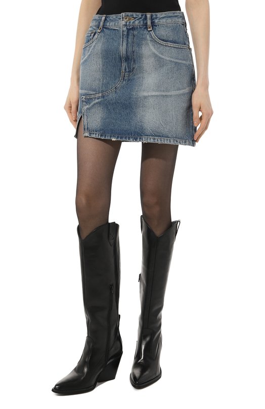 Джинсовая юбка Drae Голубой, фото 3