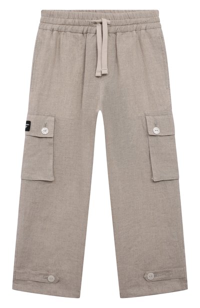 Льняные брюки-карго DOLCE & GABBANA, арт. L44P42/FU4LG