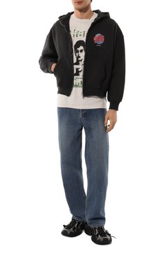 Мужской хлопковая толстовка BALENCIAGA черного цвета, арт. 803264/TRVD1 | Фото 2 (Материал сплава: Проставлено; Рукава: Длинные; Длина (для топов): Стандартные; Драгоценные камни: Проставлено; Мужское Кросс-КТ: Толстовка-одежда; Стили: Спорт-шик; Материал внешний: Хлопок)