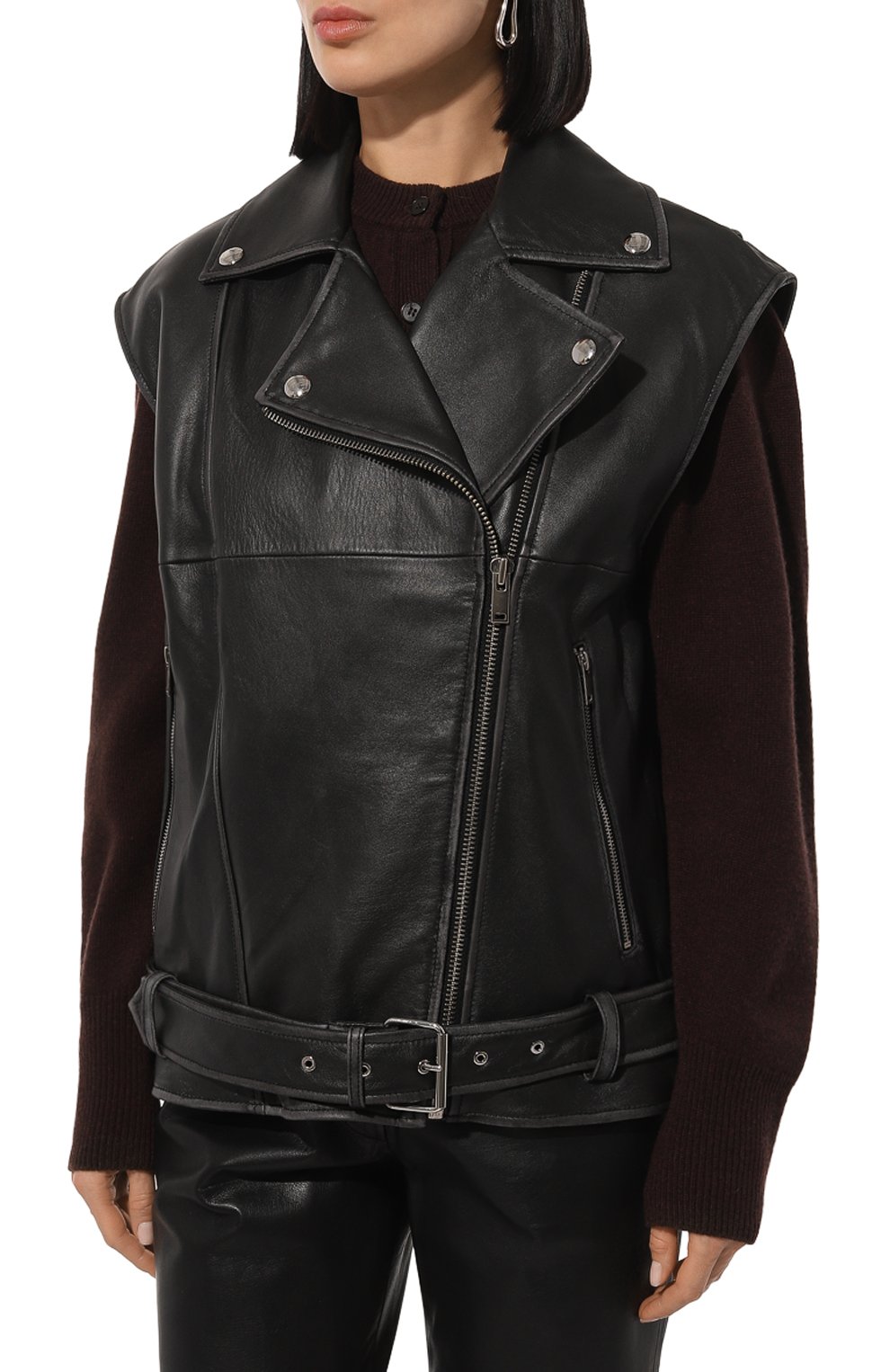 Кожаный жилет WEEKEND MAX MARA, арт. CANNES, фото 3