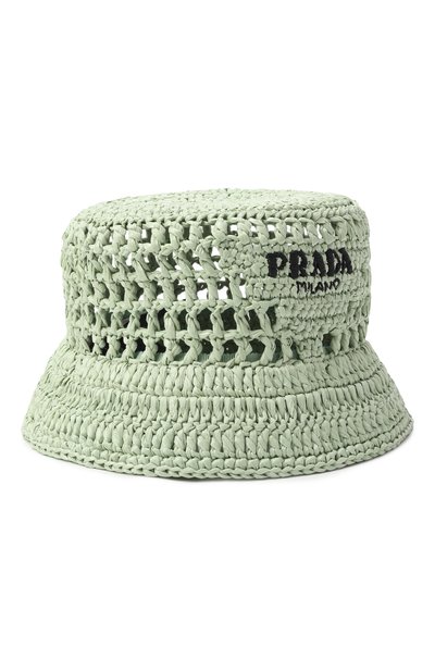 Женская панама из рафии PRADA, арт. 1HC137/2A2T