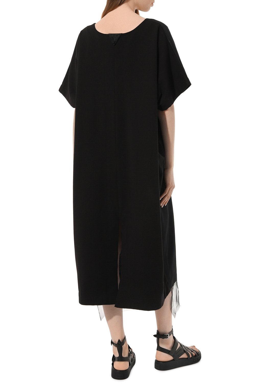 Платье из хлопка и льна MIDGARD PARIS черного цвета по цене 61000 руб., арт. B4501, фото 4 Платье из хлопка и льна MIDGARD PARIS, арт. B4501, фото 4