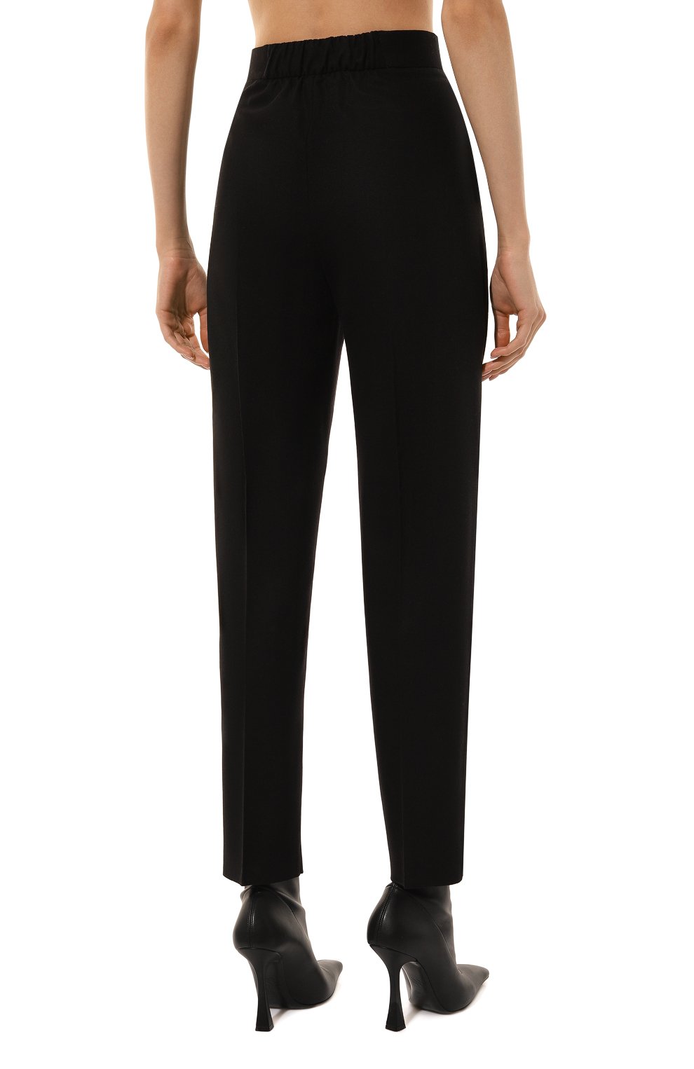 Шерстяные брюки AGNONA черного цвета по цене 147500 руб., арт. T70713E/U3030E, фото 4 Шерстяные брюки AGNONA, арт. T70713E/U3030E, фото 4