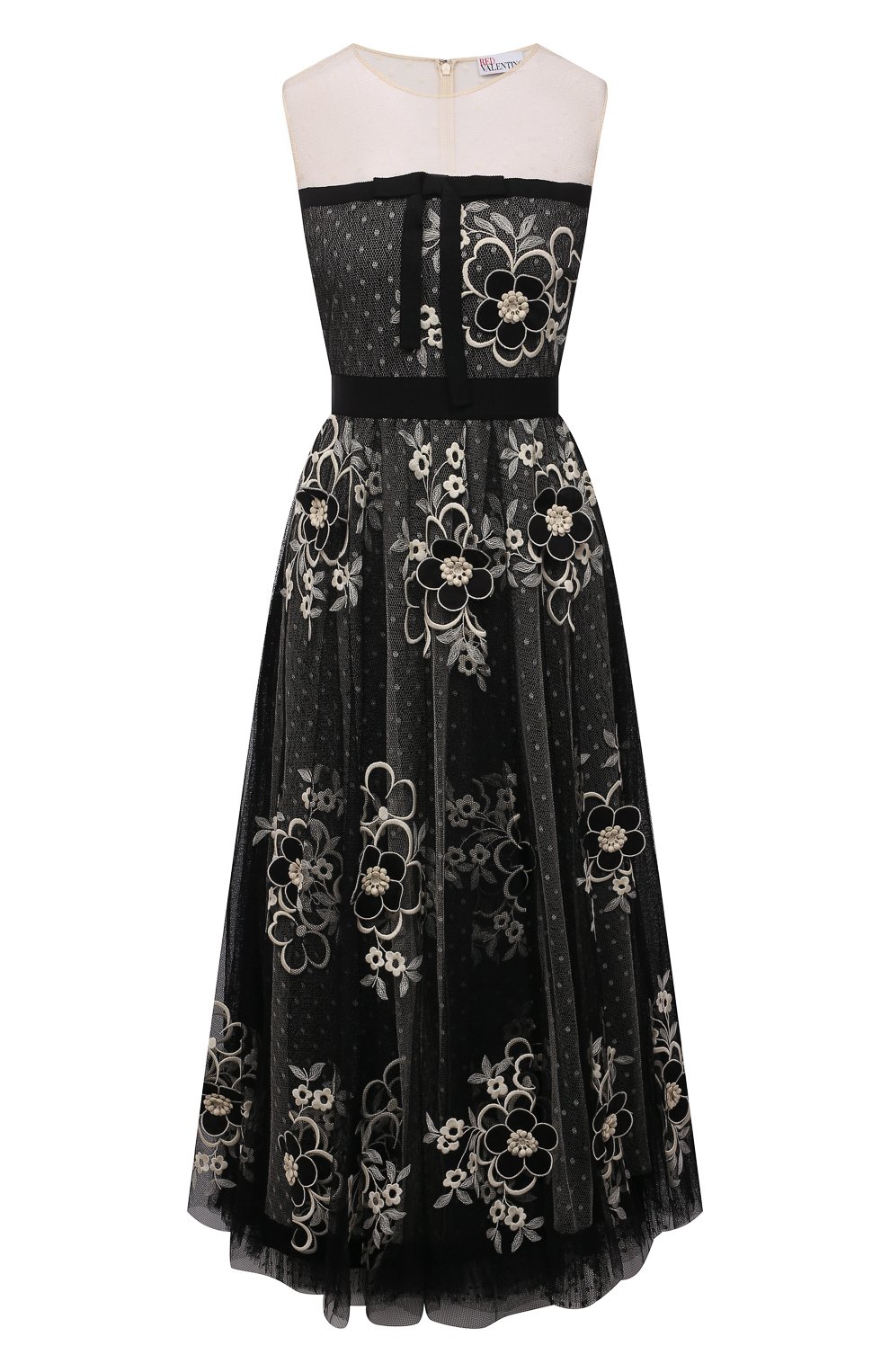 Платье REDVALENTINO черно-белого цвета по цене 113000 руб., арт. WR3VA18Q/634, фото 1 Платье REDVALENTINO, арт. WR3VA18Q/634, фото 1