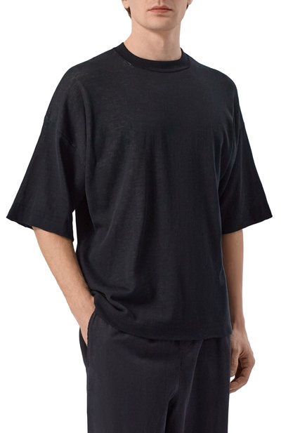 Хлопковая футболка ISABEL BENENATO черного цвета по цене 53250 руб., арт. UK64S26, фото 3 Хлопковая футболка ISABEL BENENATO, арт. UK64S26, фото 3