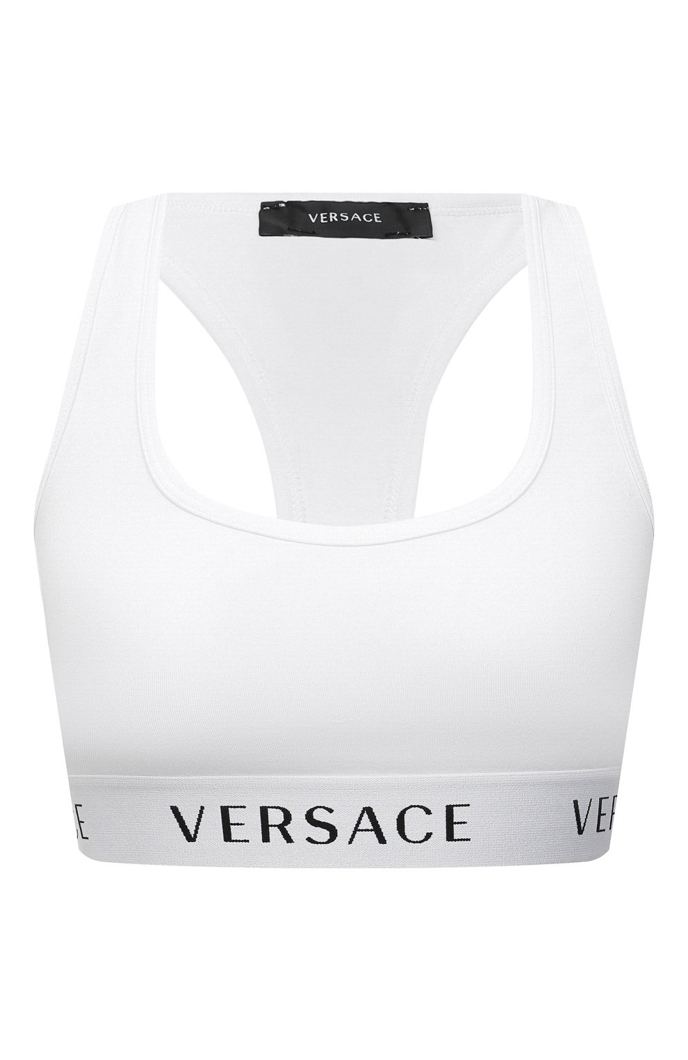 Хлопковый бра-топ VERSACE белого цвета по цене 5535 руб., арт. AUD04068/AC00058, фото 1 Хлопковый бра-топ VERSACE, арт. AUD04068/AC00058, фото 1