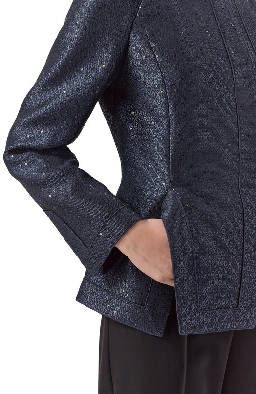 Жакет с отделкой пайетками Giorgio Armani GW001554/TE16746 Синий  GW001554/TE16746 Фото 5