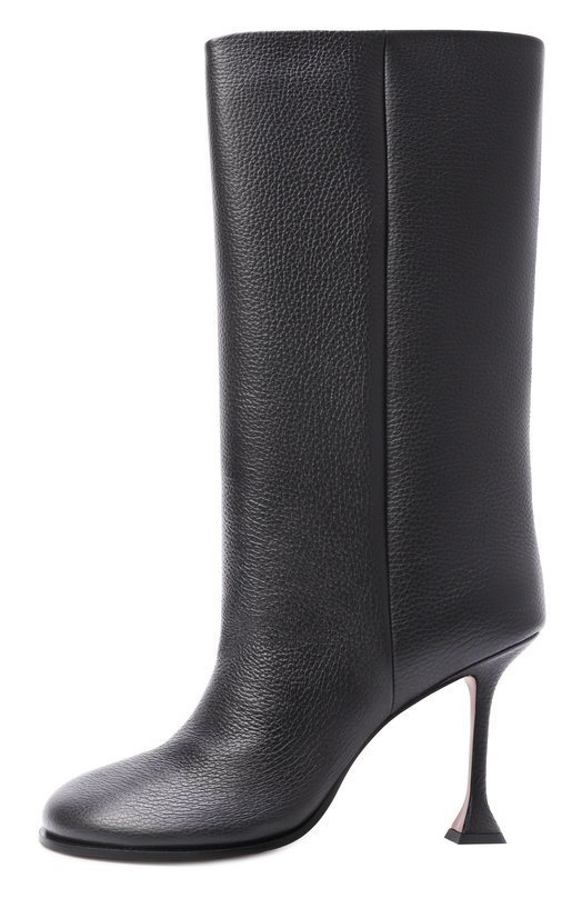 Кожаные сапоги Liya 95 Amina Muaddi LIYA B00T 95/GRAINY LEATHER Чёрный  LIYA B00T 95/GRAINY LEATHER Фото 4