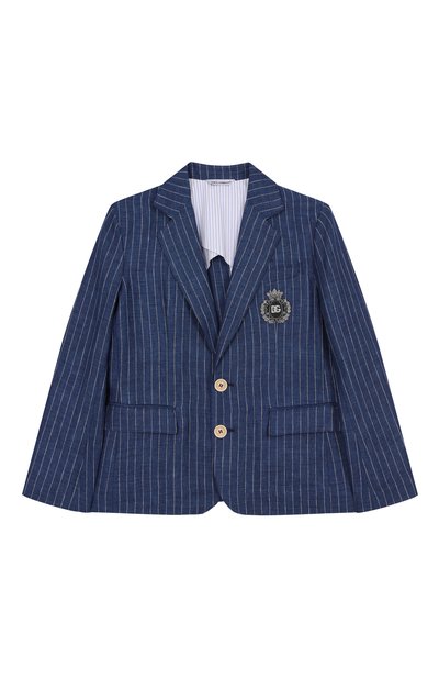 Льняной пиджак DOLCE & GABBANA, арт. L41E97/FR4BD/1/2