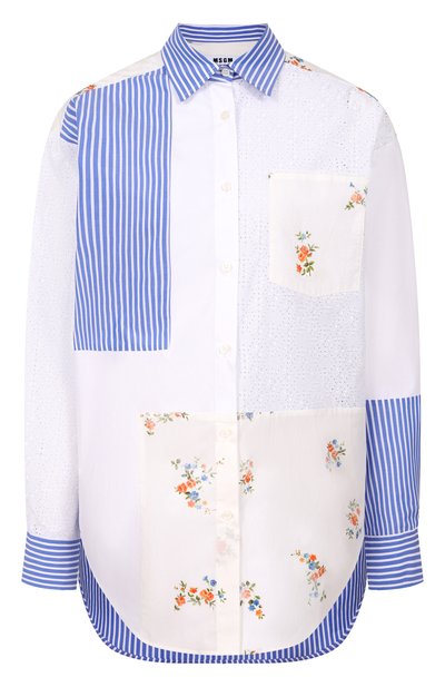 Женская хлопковая рубашка MSGM, арт. 4041MDE13Y/267157