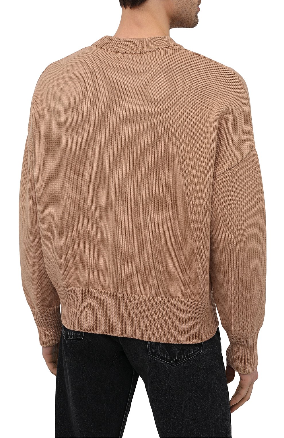 Свитер из хлопка и шерсти AMI, арт. E21HK009.016, фото 4