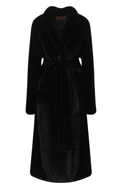 Шуба из меха норки YVES SALOMON, арт. 7WYM75720VLVR/BLACK/50, фото 1