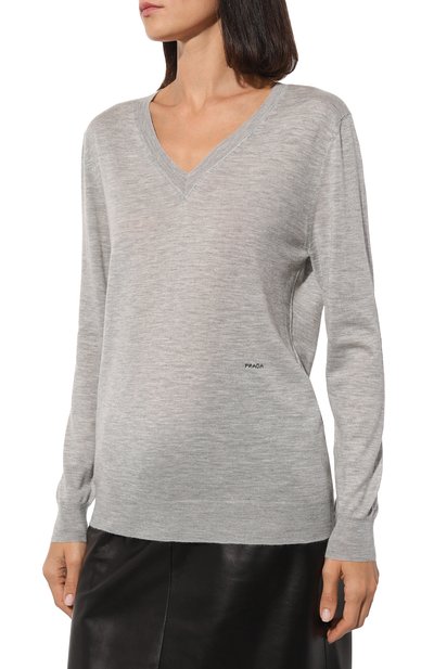 Кашемировый пуловер PRADA, арт. P24I1I-1N2W-F0031-212, фото 3