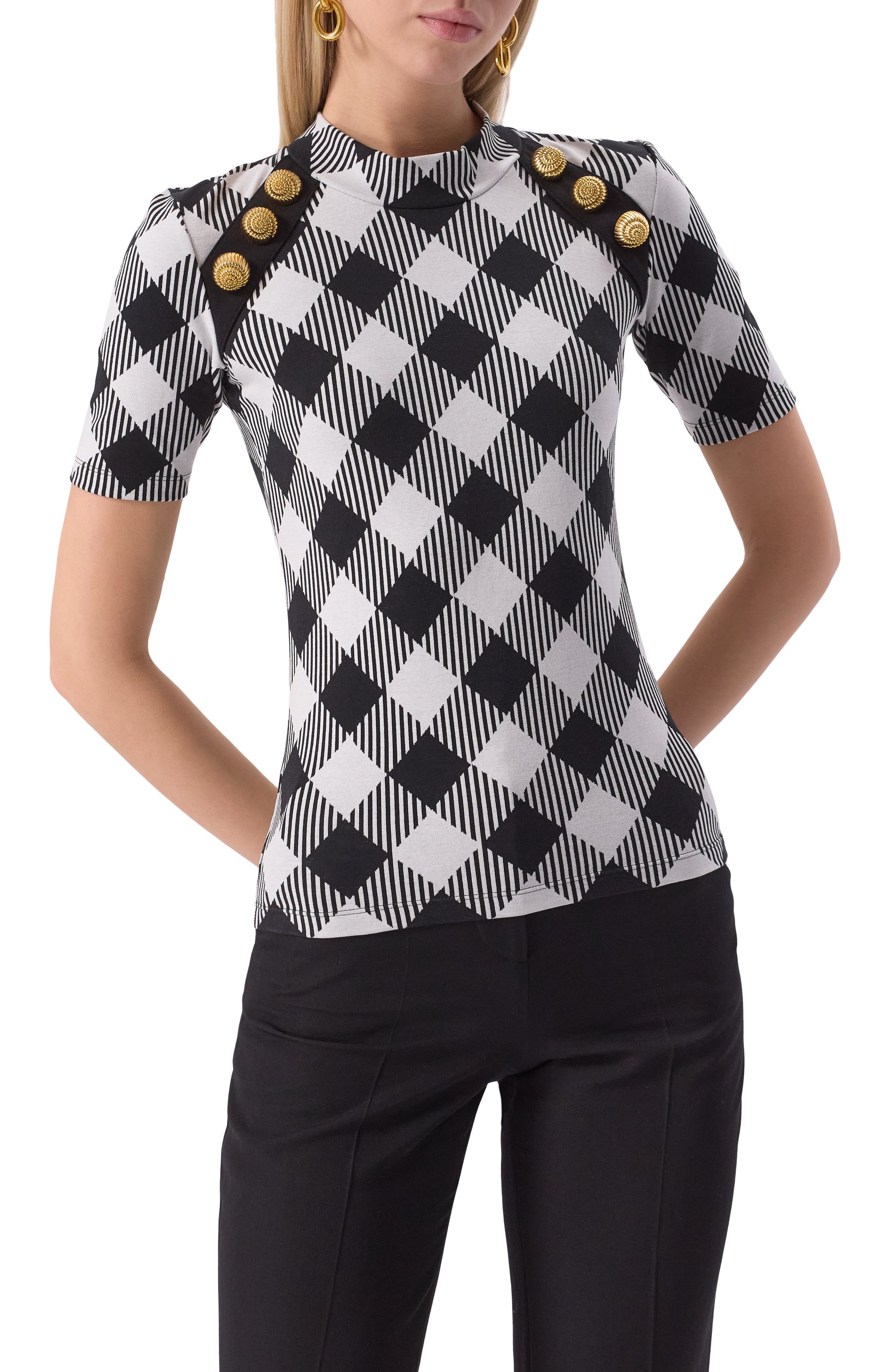 Хлопковый топ BALMAIN, арт. DF0EF091/JJ36, фото 3