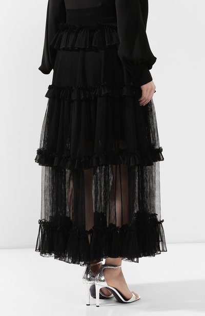Шелковая юбка ALEXANDER MCQUEEN, арт. 610760/Q1AM4, фото 4