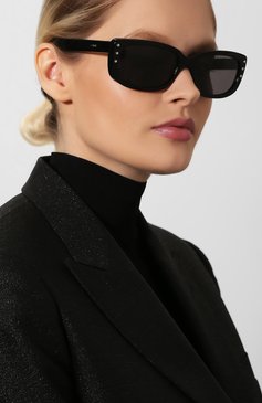 Женские солнцезащитные очки CELINE EYEWEAR черного цвета, арт. CL40072I 01A | Фото 2 (Региональные ограничения белый список (Axapta Mercury): Не проставлено, RU; Нос: Не проставлено; Материал: Пластик; Тип очков: С/з; Статус проверки: Проверено, Проверена категория; Материал сплава: Проверено)