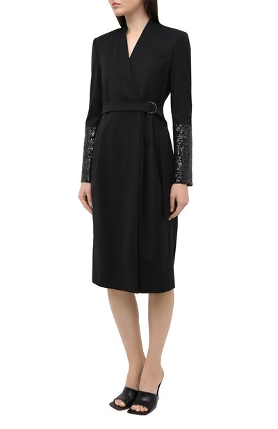 Шерстяное платье BRUNELLO CUCINELLI черного цвета по цене 434500 руб., арт. MB526A4693, фото 3 Шерстяное платье BRUNELLO CUCINELLI, арт. MB526A4693, фото 3