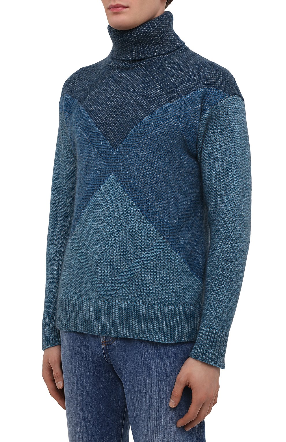 Свитер из кашемира и шелка LORO PIANA синего цвета по цене 224500 руб., арт. FAL8832, фото 3 Свитер из кашемира и шелка LORO PIANA, арт. FAL8832, фото 3