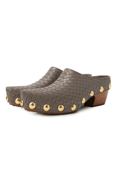 Женские кожаные клоги gondola BOTTEGA VENETA, арт. 871591/V2ED0
