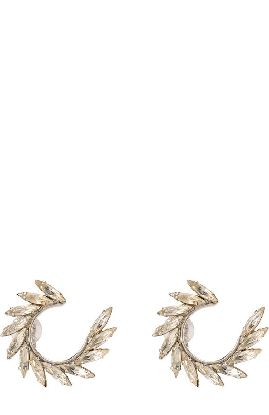 

Серьги-клипсы с отделкой кристаллами Saint Laurent, Серебряный