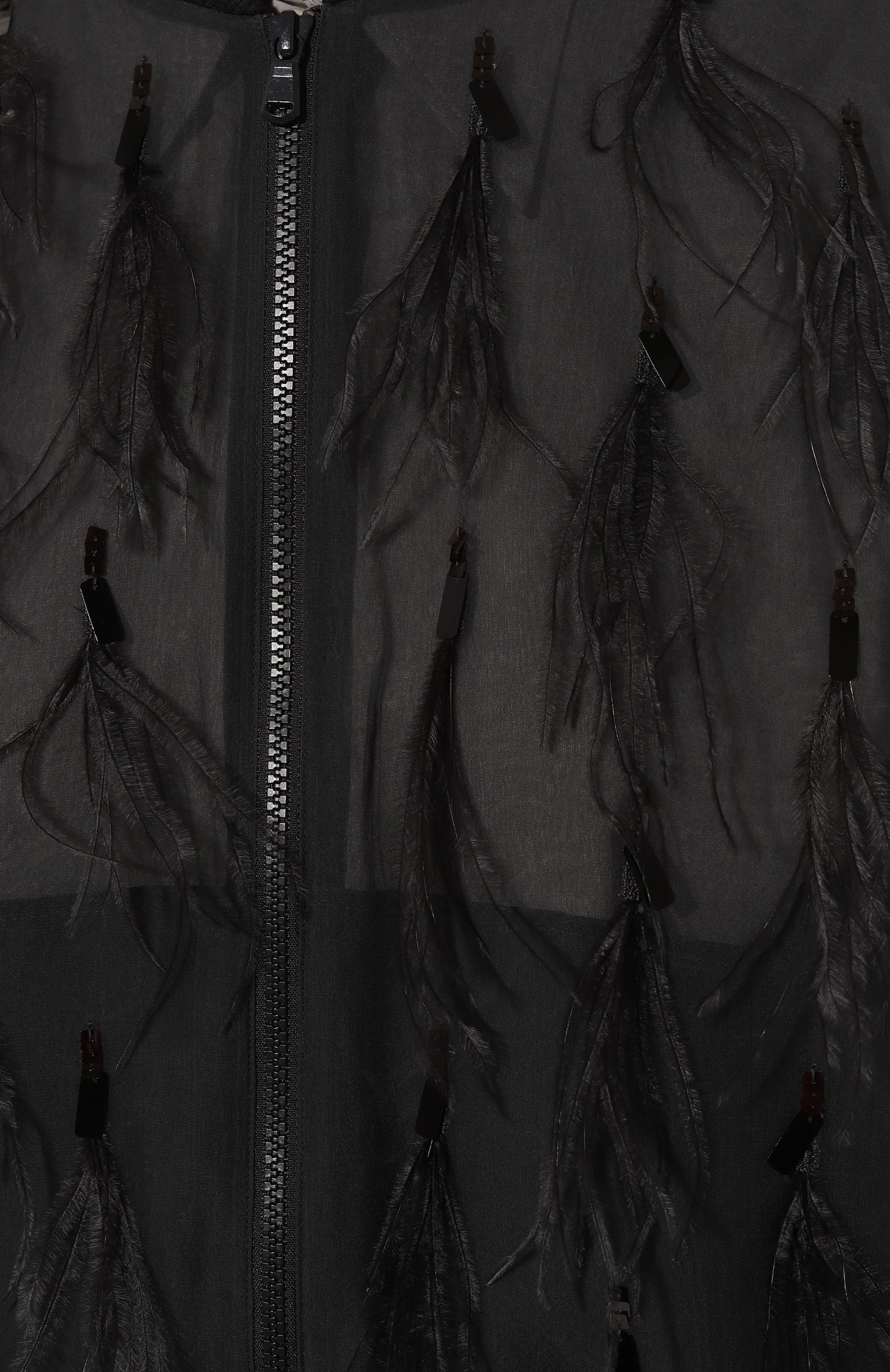 Бомбер с отделкой перьями BRUNELLO CUCINELLI, арт. MF940HR106, фото 5