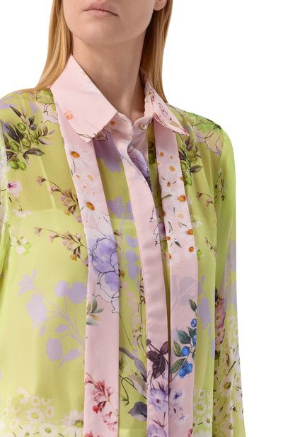 Шелковая рубашка ELIE SAAB разноцветного цвета по цене 143500 руб., арт. SH000/CH010, фото 5 Шелковая рубашка ELIE SAAB, арт. SH000/CH010, фото 5