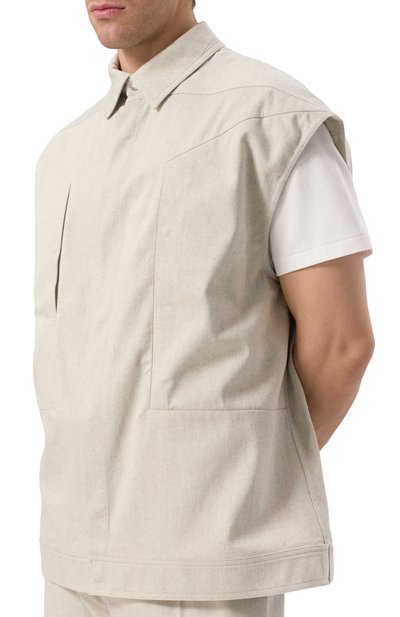 Хлопковый жилет RICK OWENS, арт. RU01E5776/DRD, фото 3