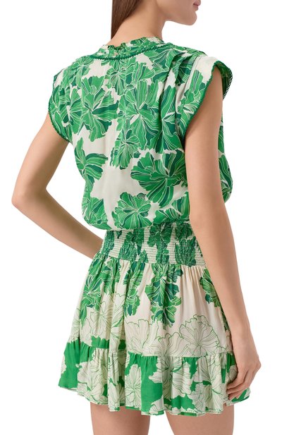 Платье из вискозы POUPETTE ST BARTH зеленого цвета по цене 48400 руб., арт. WETS26NVSFNN, фото 3 Платье из вискозы POUPETTE ST BARTH, арт. WETS26NVSFNN, фото 3