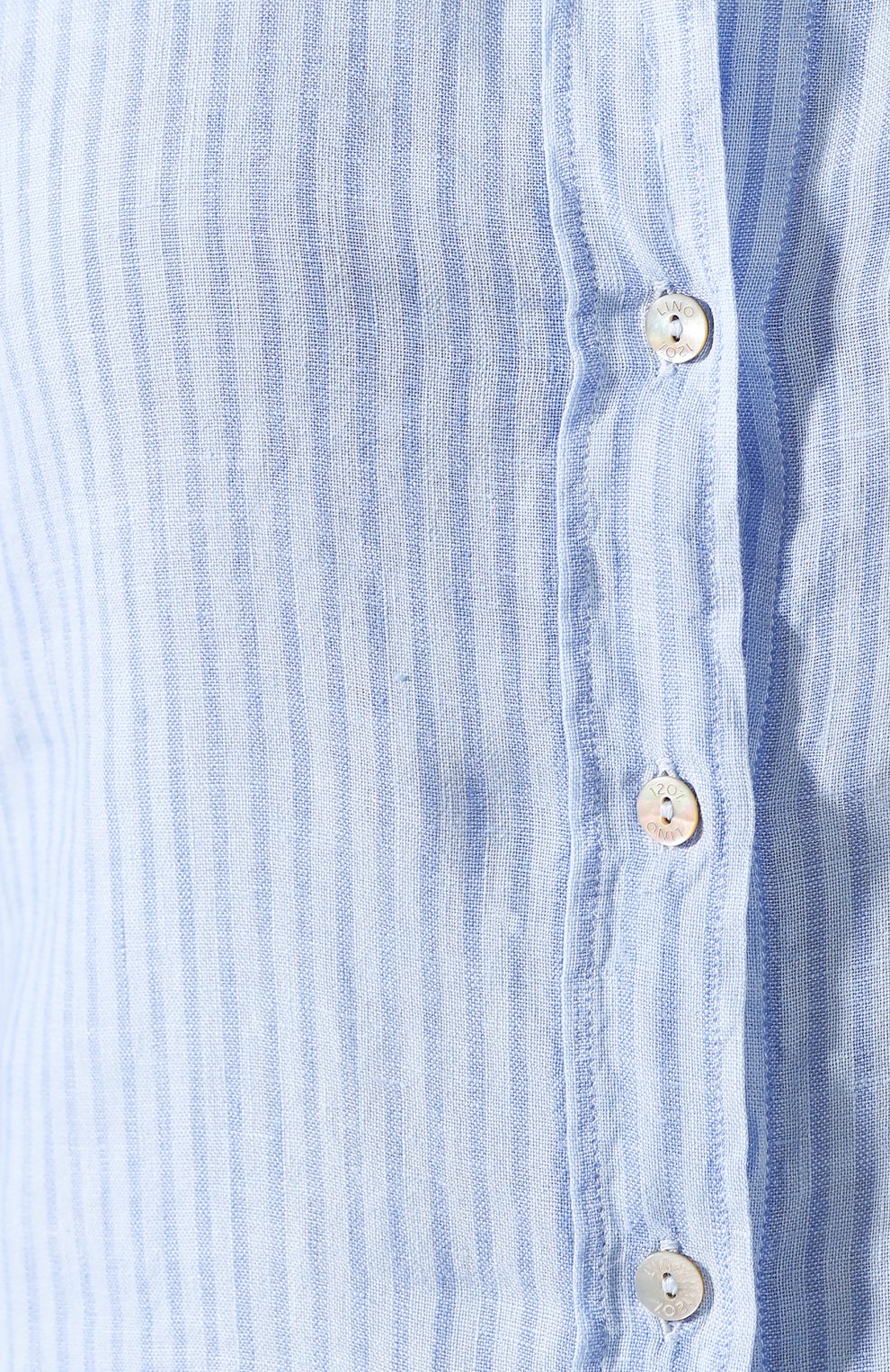 Льняная рубашка 120% LINO голубого цвета по цене 23500 руб., арт. R1W1300/E711/000, фото 5 Льняная рубашка 120% LINO, арт. R1W1300/E711/000, фото 5
