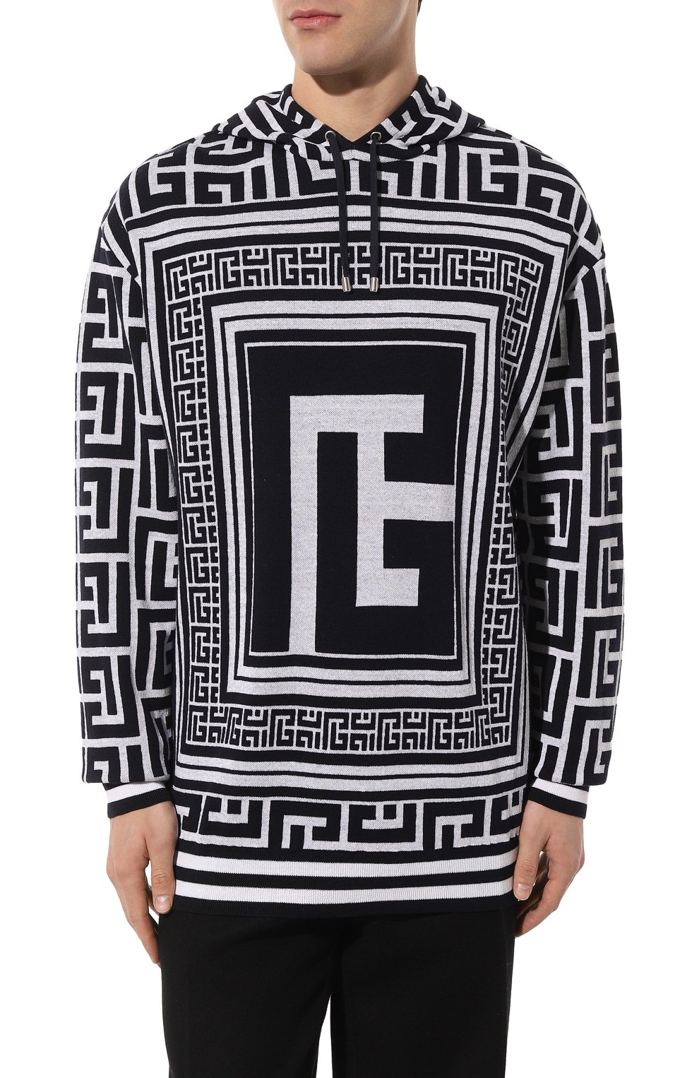 Худи из шерсти и льна BALMAIN, арт. BH1JR072KE82, фото 3